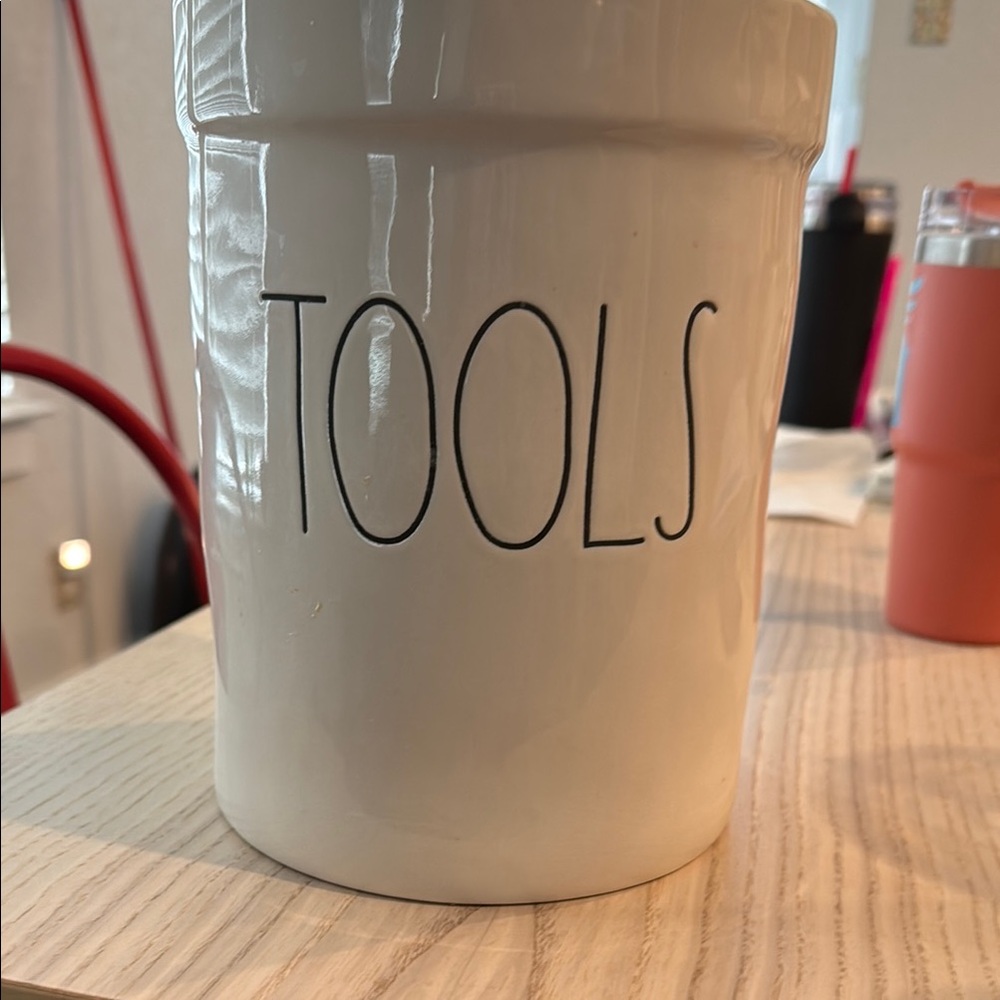 Rae Dunn White Tools Organizer